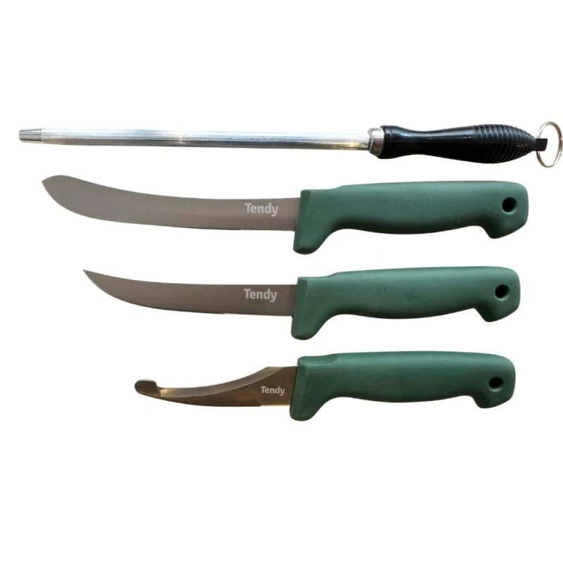 [AT-96-1-008] Tendy Messer Schlachtset 3-tlg.Grün
