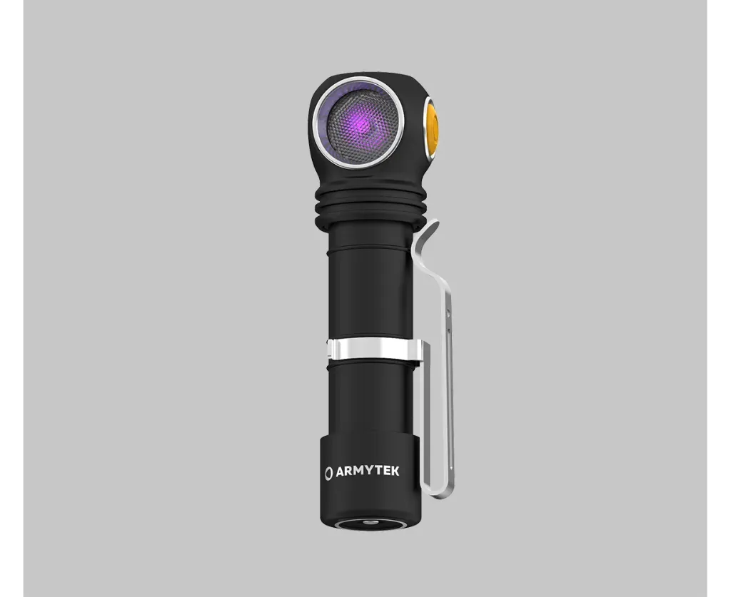 [F08901PUF] UV Stirnlampe | Taschenlampe Armytek Wizard C2 WUV – für Jagd / Outdoor / Camping